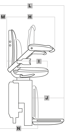 Acorn curved stairlift side view