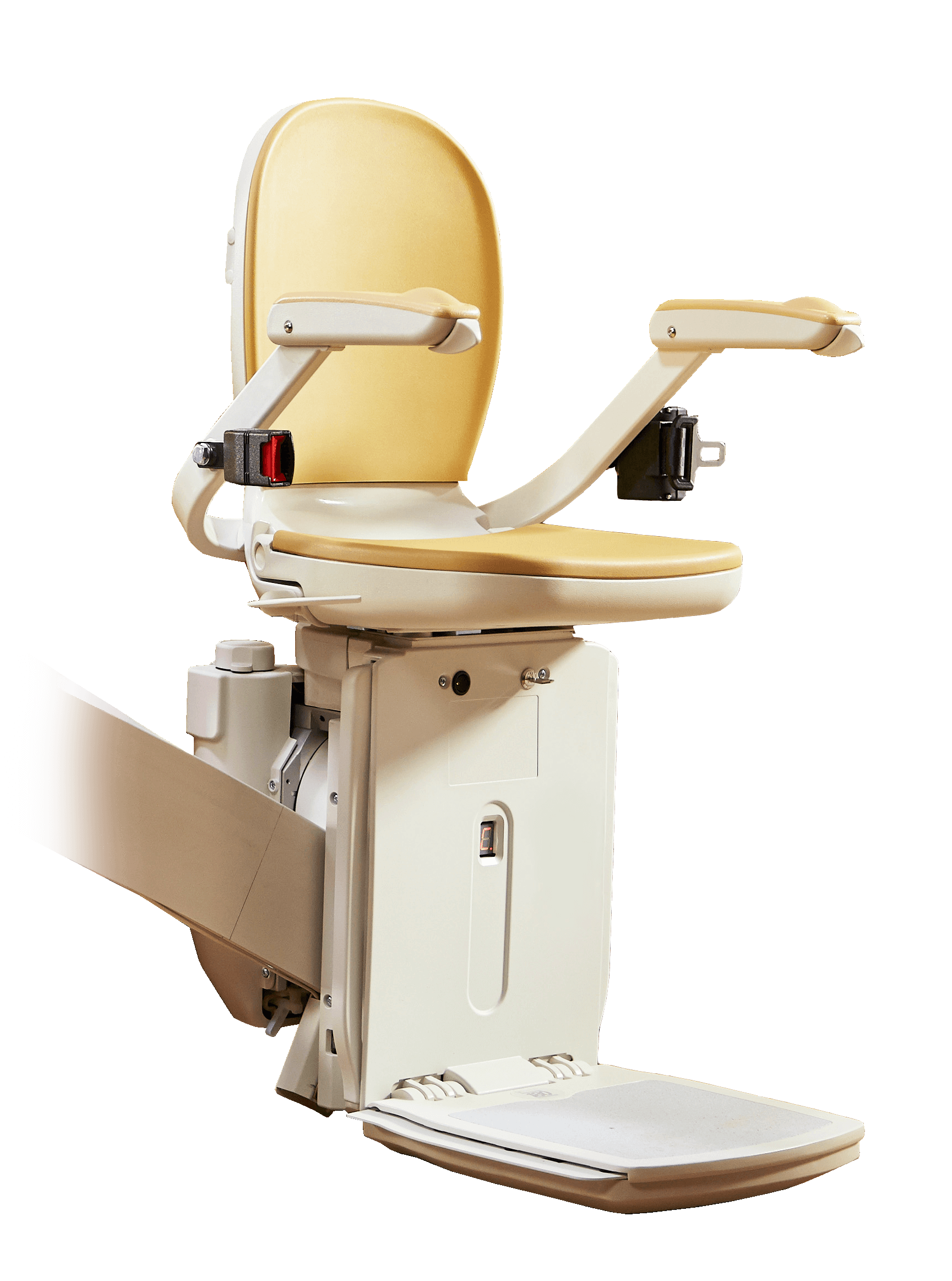 Acorn curved Stairlift in michigan angle view