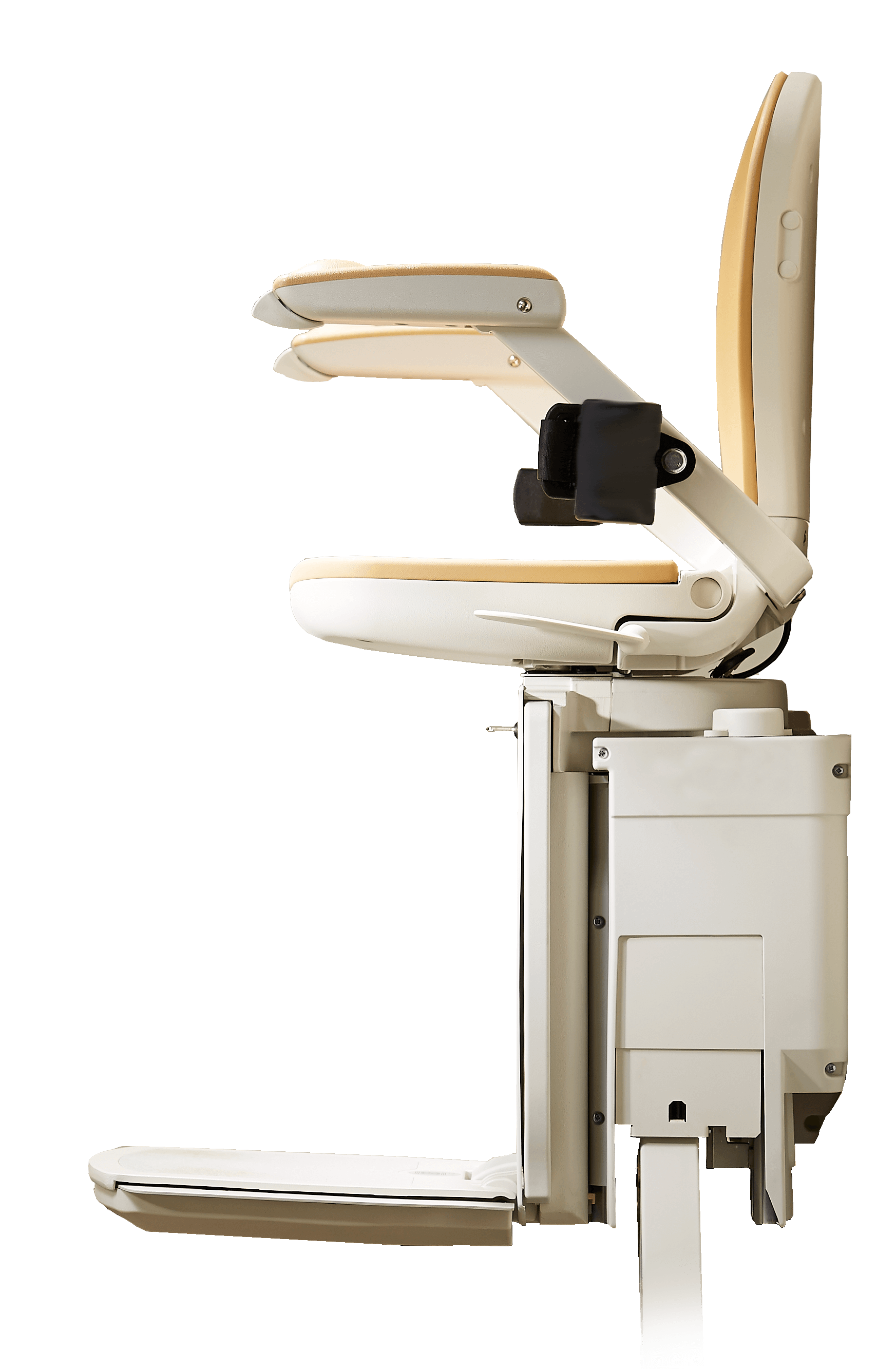 Acorn curved stairlift in michigan side view